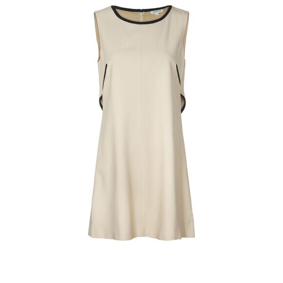 Kenzo Beige Cape Back Midi Work Sheath Dress - 2 - Beige